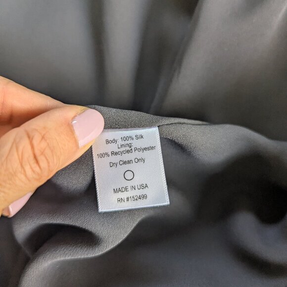 NWOT Ashley 100% REAL SILK Black Blazer - XS AMOUR VERT - Picture 5 of 5